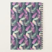 Feuilles de palmiers tropicaux colorés Monogramme (Dos)