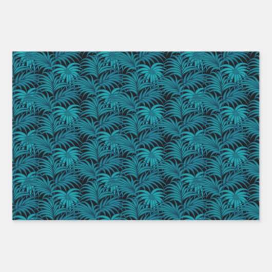 Feuilles de palmiers tropicaux de nuit (Devant)