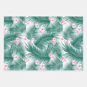 Feuilles de palmiers tropicaux verts avec fleurs d (Devant)