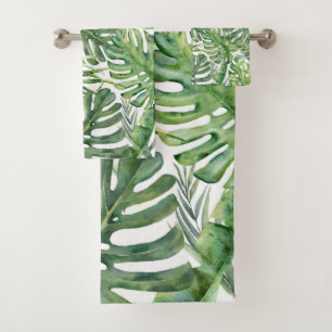 Feuilles de palmiers tropicaux verts Brise estival
