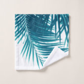 Feuilles de palmiers Turquoises Vibes Bleues #1 #t (Gant de toilette)