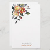 Feuilles de papeterie d'automne (Devant / Derrière)