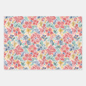 Feuilles de papier à enveloppement floral de vacan (Devant)