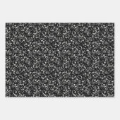 Feuilles de papier à enveloppement floral noir (Devant 2)