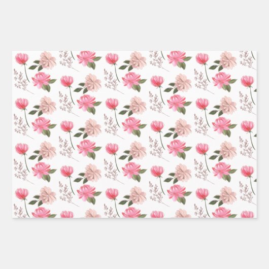 Feuilles de papier à enveloppement rose (Devant)