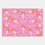 Feuilles de papier à envelopper Ballerina aux chev (Devant 2)