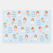 Feuilles de papier à envelopper Ballerina aux chev (Devant 3)