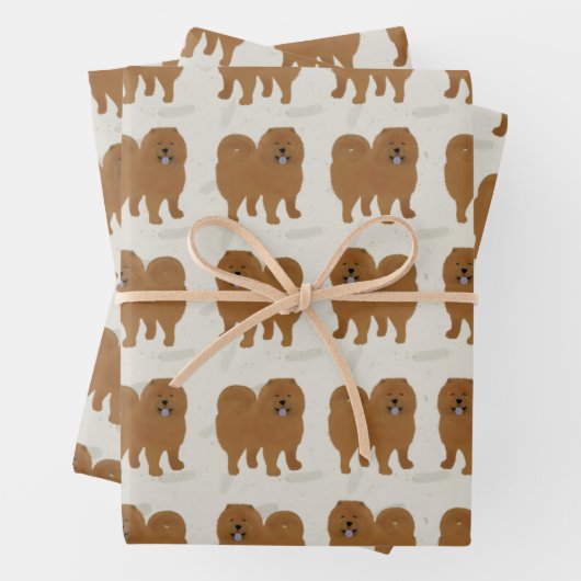 Feuilles de papier à envelopper Chow Chow (En situation)