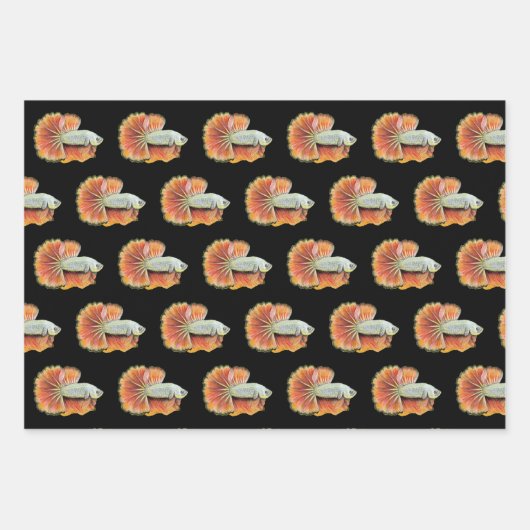 Feuilles de papier à envelopper de Betta Fish (Devant)