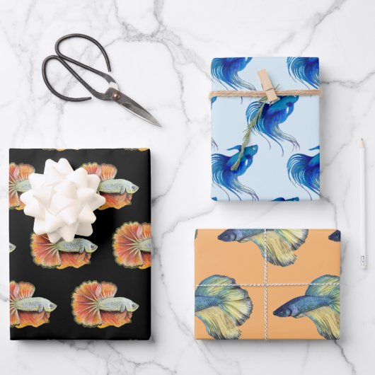 Feuilles de papier à envelopper de Betta Fish (Recto)