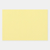 Feuilles de papier à envelopper jaune et blanc (Devant 3)