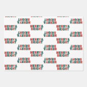 Feuilles de papier à envelopper joyeux et brillant (Devant 2)