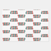 Feuilles de papier à envelopper joyeux et brillant (Devant)