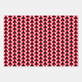 Feuilles de papier à envelopper noir, rouge et bla (Devant 3)