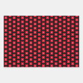 Feuilles de papier à envelopper noir, rouge et bla (Devant 2)