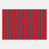 Feuilles de papier à envelopper noir, rouge et bla (Devant)