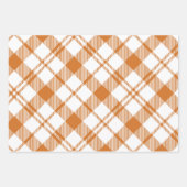 Feuilles de papier à envelopper orange et blanc (Devant)