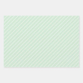 Feuilles de papier à envelopper Pastel Green Strip (Devant 3)