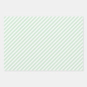 Feuilles de papier à envelopper Pastel Green Strip (Devant)