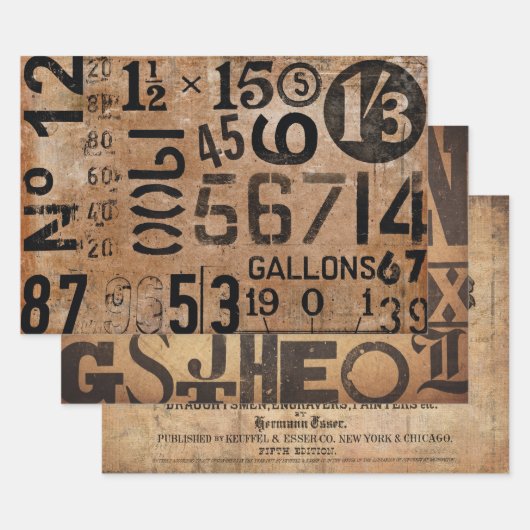 Feuilles de papier à envelopper pour la découpage  (Lot)