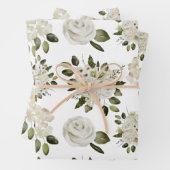 Feuilles de papier à envelopper rose blanche (En situation)