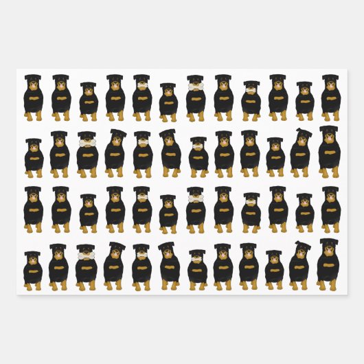 Feuilles de papier à envelopper Rottweiler (Devant)