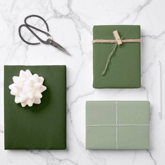 Feuilles de papier à envelopper vert clair (Recto)