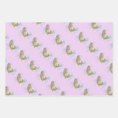 Feuilles de papier à envelopper violet de truite a (Devant 3)