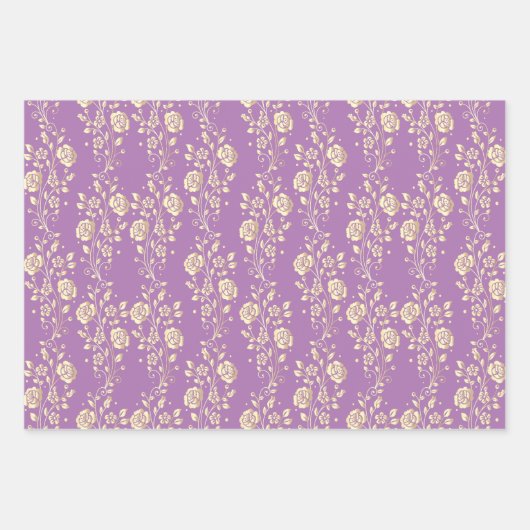 Feuilles de papier à envelopper violet tendance (Devant 2)