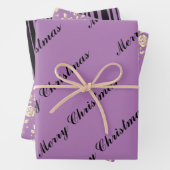 Feuilles de papier à envelopper violet tendance (En situation)