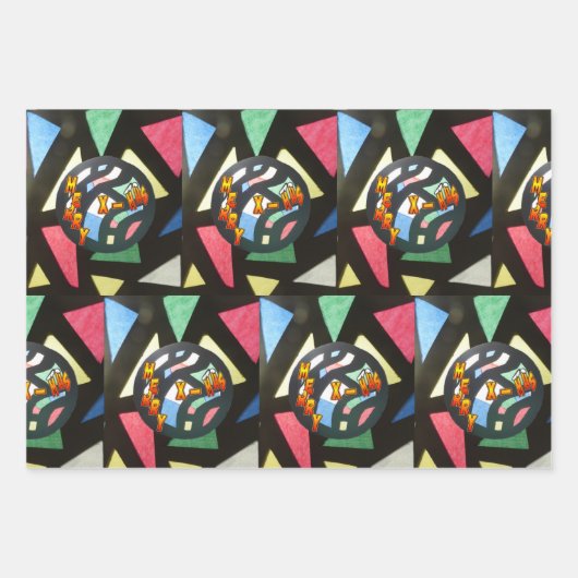 Feuilles de papier à envelopper X mas Motif en ver (Devant 2)