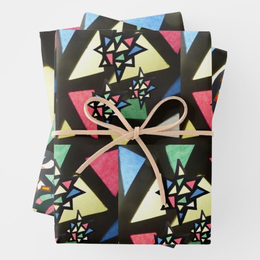 Feuilles de papier à envelopper X mas Motif en ver (En situation)