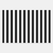 Feuilles de papier à rayures noir et blanc (Devant 3)