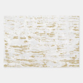 Feuilles de papier Abstraites d'enveloppement d'or (Devant 3)