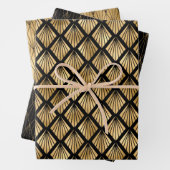 Feuilles de papier Art Déco Gold & Black Wrapper (En situation)