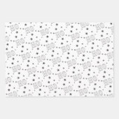 Feuilles de papier blanc moderne Ho Ho Ho Wrapping (Devant 2)