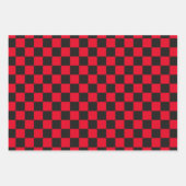 Feuilles de papier blanc rouge À damiers enveloppa (Devant 2)