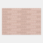 Feuilles de papier Boho Falalala Gris et rose (Devant 3)