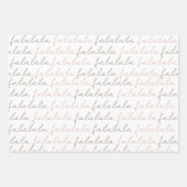 Feuilles de papier Boho Falalala Gris et rose (Devant 2)