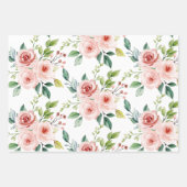 Feuilles de papier cadeau Anniversaire Rose Aquare (Devant 2)