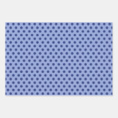 Feuilles de papier cadeau de Noël à points bleus m (Devant 3)