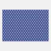Feuilles de papier cadeau de Noël à points bleus m (Devant 2)
