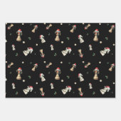 Feuilles de papier cadeau de Noël d'échecs élégant (Devant)