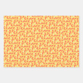 Feuilles de papier cadeau orange vert rouge mignon (Devant 2)