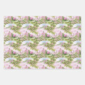 Feuilles de papier cadeau toile rose (Devant 2)