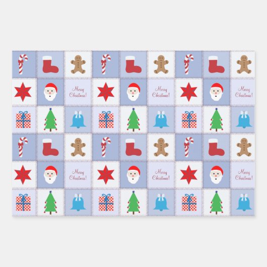 Feuilles de papier Carré de Noël (Devant)