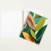 Feuilles de papier coupé en vert et or (Devant avec enveloppe)