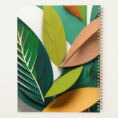 Feuilles de papier coupé en vert et or (Dos)