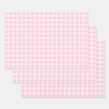 Feuilles de papier d'emballage à carreaux rose pas