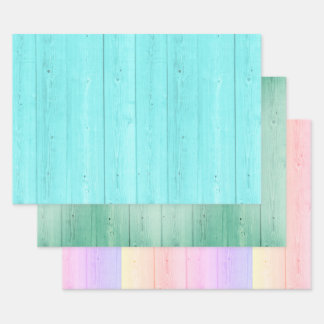Feuilles de papier d'emballage à panneaux de bois